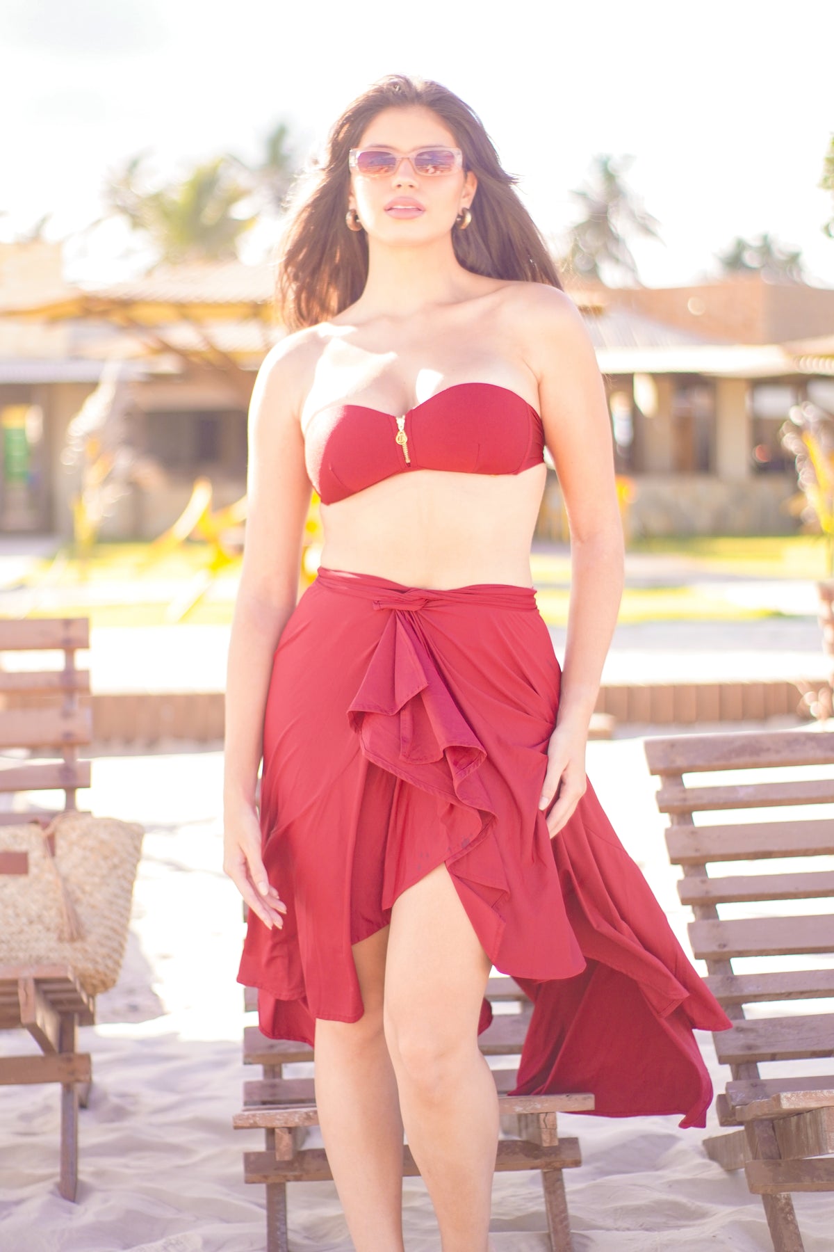 Pareô UV com Babado Liso